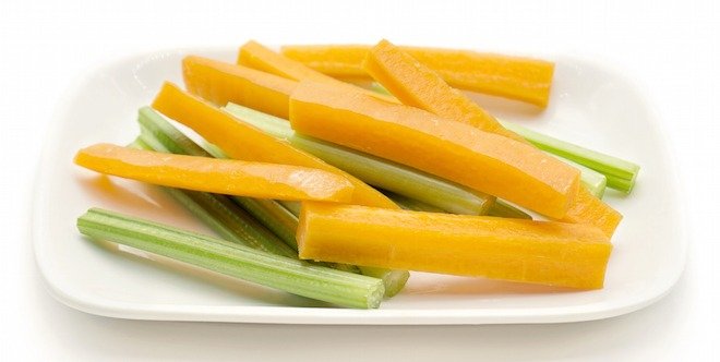 carrot and celery sticks