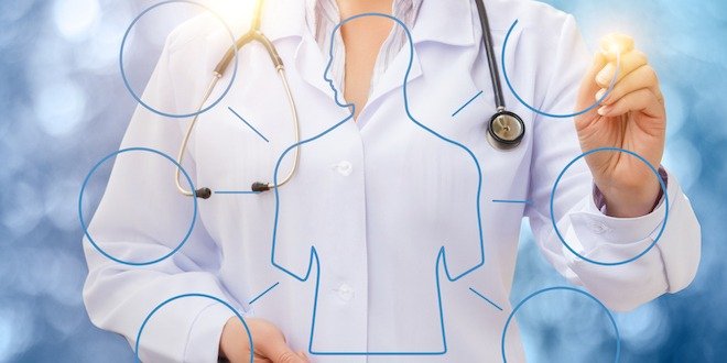 Doctor draws a treatment plan .