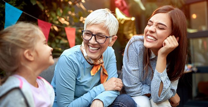 sharing a laugh