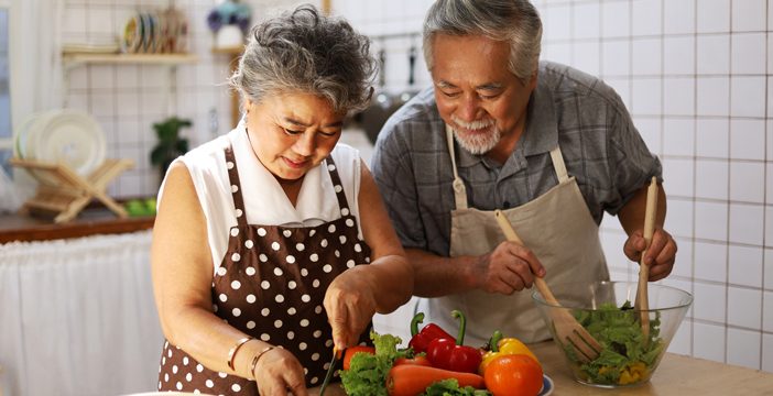diabetes diet a couple is cooking