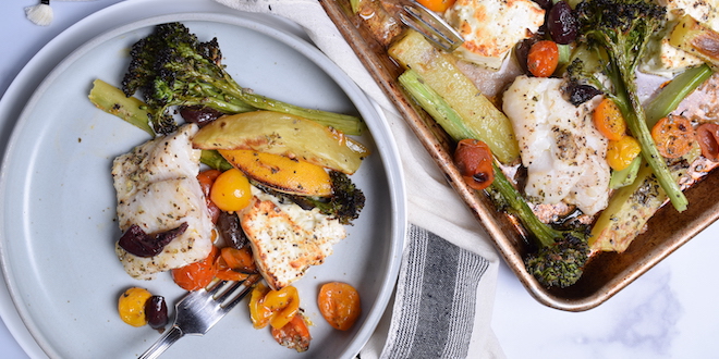 pan fish with feta