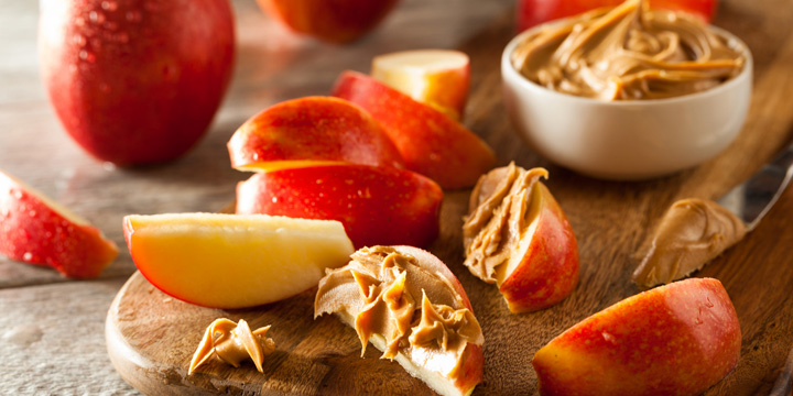 Organic Apples and Peanut Butter nut butter