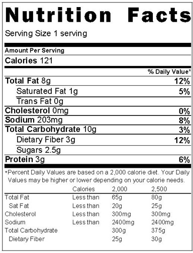 NutritionLabel cauliflower quinoa with pomegranate JL Sept 2022
