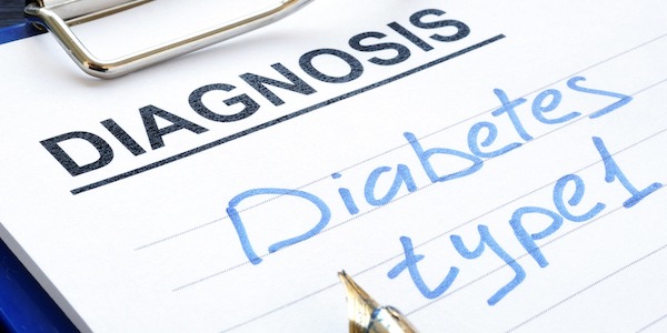 Diabetes type 1 written in medical report. Diabetes type 1 written in medical report.