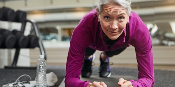 Portrait of a mature woman working out at the gym