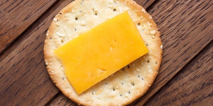 6 whole grain crackers + 1 oz cheddar cheese
